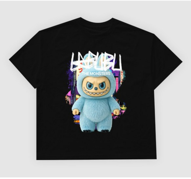 성인 남여공용 여름 라부부 일러스트 소로나 티셔츠