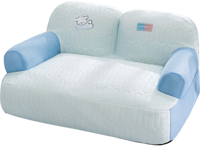 반려동물소파 쿠션 푹신한 펫쇼파 분리세탁 가능 강아지 고양이 방석, 1개, 블루