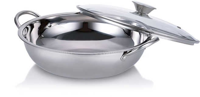 디엔케이 인덕션 전골냄비 스텐 양수 27cm냄비, 1개, 실버, 27cm