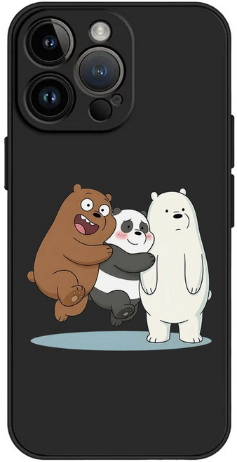 위 베어 베어스 갤럭시 아이폰 폰케이스 BLACK
