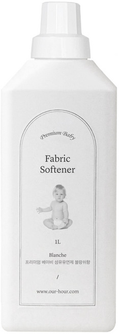 아워아워 아기 유아 EQ프리 섬유유연제 블랑쉬향, 1L, 1개