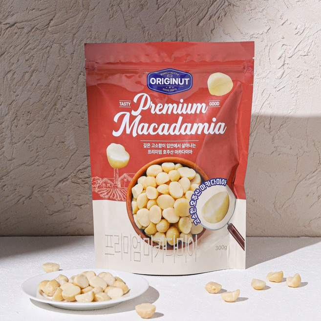 호주 퀸즐랜드산 오리지넛 프리미엄 4L등급 호주산 마카다미아, 1개, 300g