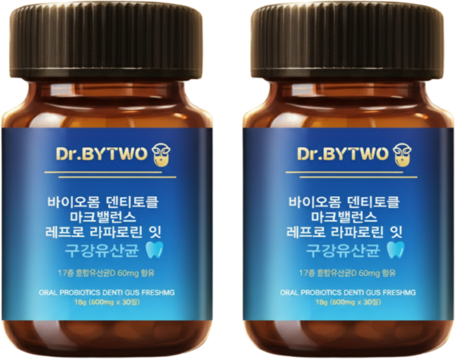 [네이처스]구강유산균 자일리톨 프락토올리고당 구강케어, 2개, 30정