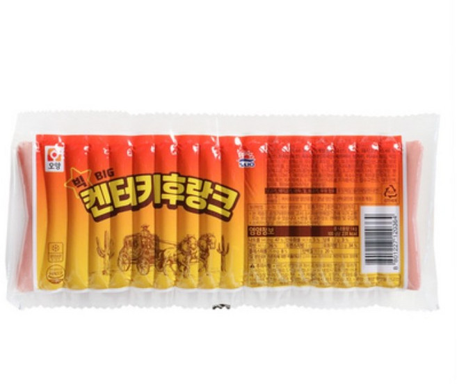사조오양 빅켄터키후랑크 후랑크소세지 1kg, 14개