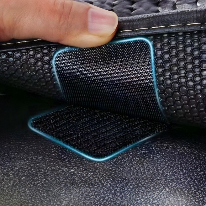 밀림방지 접착식 벨크로 자동차 매트 고정용 탈부착 스티커 10p, 원형( 5x5cm10p)