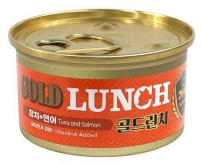 드림펫 프리미엄 골드 런치캔 새우 앤 참치 주식캔, 연어와 참치, 80g, 24개