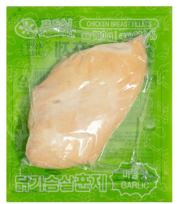 푸드원 맛닭 냉장 훈제 닭가슴살 마늘맛, 50개, 100g