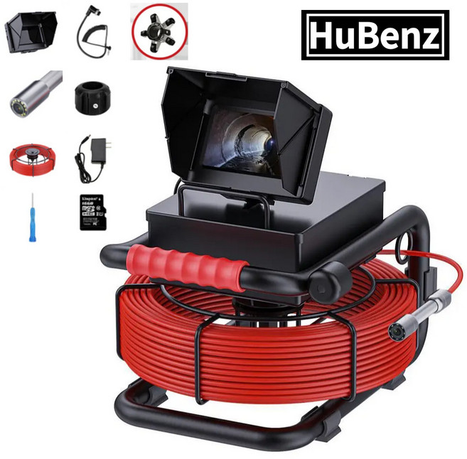 휴벤즈 내시경카메라 배관 관로 누수 탐지기, 22mm-30M, 1개