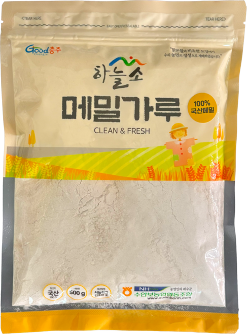 수안보농협 국산 메밀가루, 1개, 500g