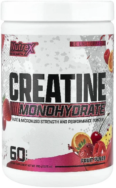 뉴트렉스리서치 크레아틴 일수화물 Creatine 과일 펀치맛 파우더 분말 390g - 쿠팡
