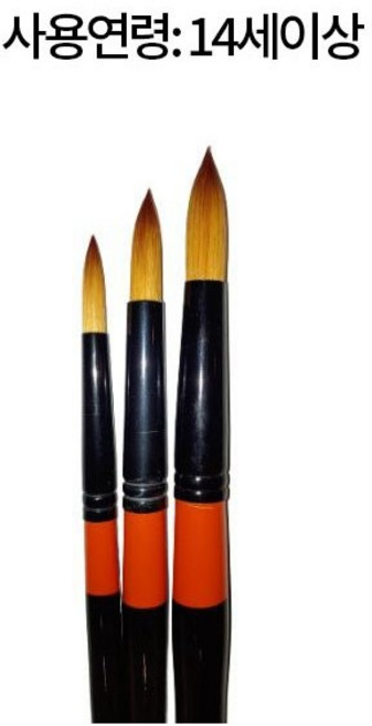 둥근 수채화붓 알파 300R 3본조 B 세트 ( 8 12 16호 ) 학원 전문가용