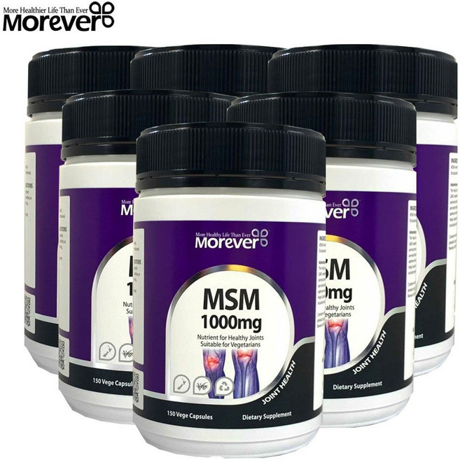모에버 (Morever) MSM (식이유황) 1000mg 150 베지캡슐 X 6개, 1세트, 150정