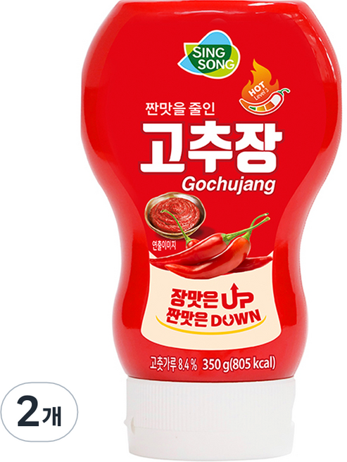 신송 짠맛을 줄인 고추장, 2개, 350g