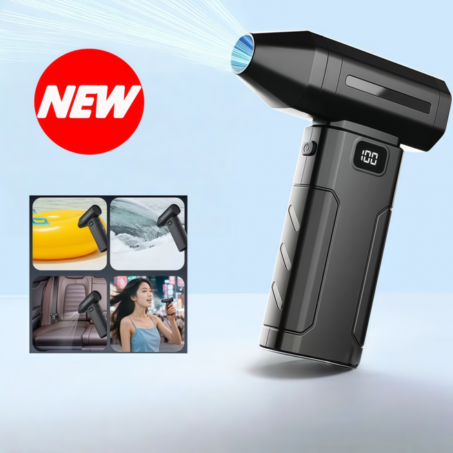 [하루마켓] 차량용 초강력 무선 에어건 더스터 휴대용 실내 청소 소형 터보 블로워 숫불 송풍기, X8, HR-블랙