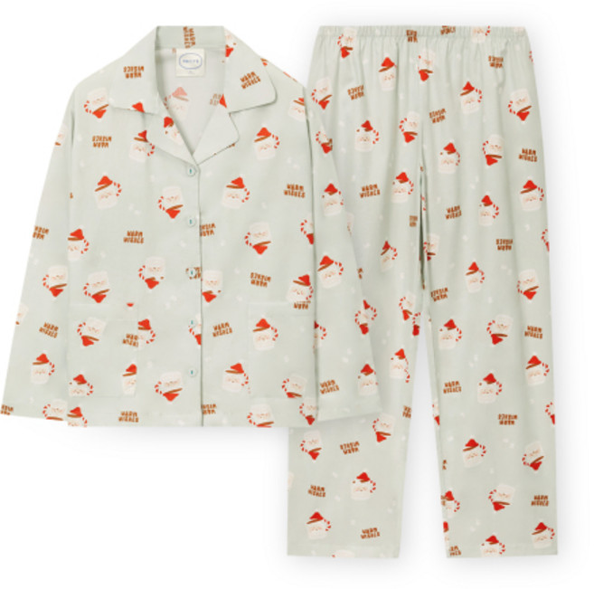 매장정품 ORCITE 여성 G118 산타머그 긴소매 파자마 세트 OR25WFGEG118 239092