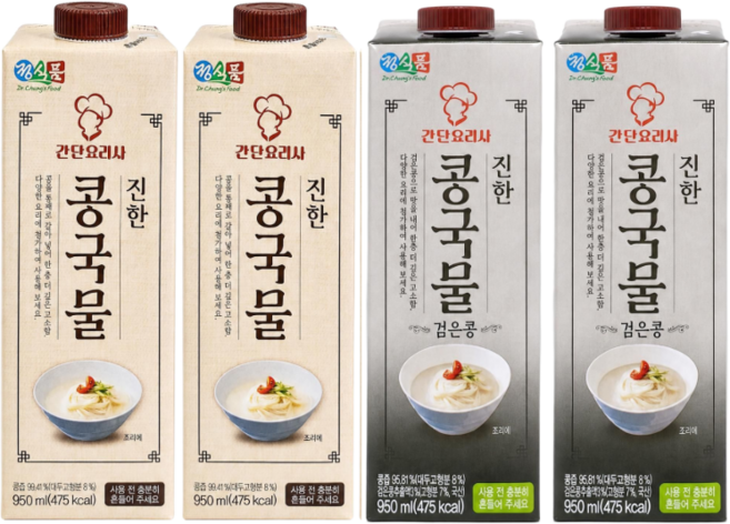 3위 - 정식품 진한콩국물 950ml 2개+진한콩국물 검은콩 950ml 2개 총 4개