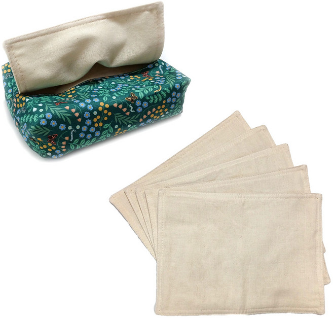 3겹 소창 와입스 국내재직 무형광 순면, 1세트