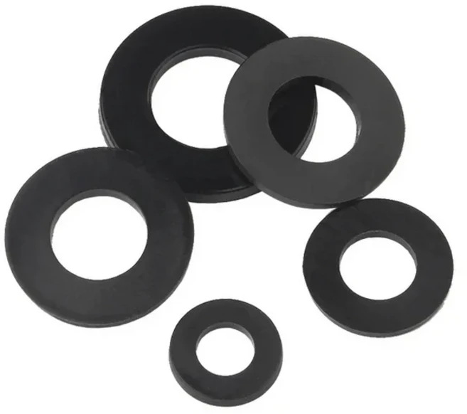 M2 M2.5 M3 M4 M5 M6 M8 M10 M12~ M24 흰색/검정색 플라스틱 나일론 플랫 와셔 평면 스페이서 절연 가스켓, 01 M6x18x1.5 x50pcs, 01 Black