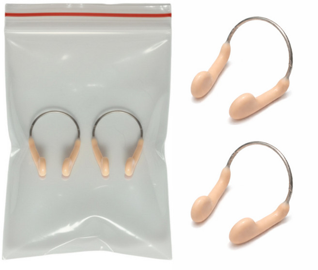 원더블 수영 실리콘 코마개, 2개, 스킨