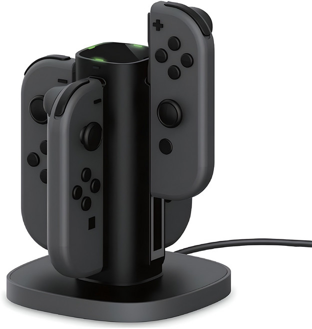 조이트론 닌텐도 스위치용 조이콘 LED 차징 도크 충전기, JTSW-103, 블랙, 1개