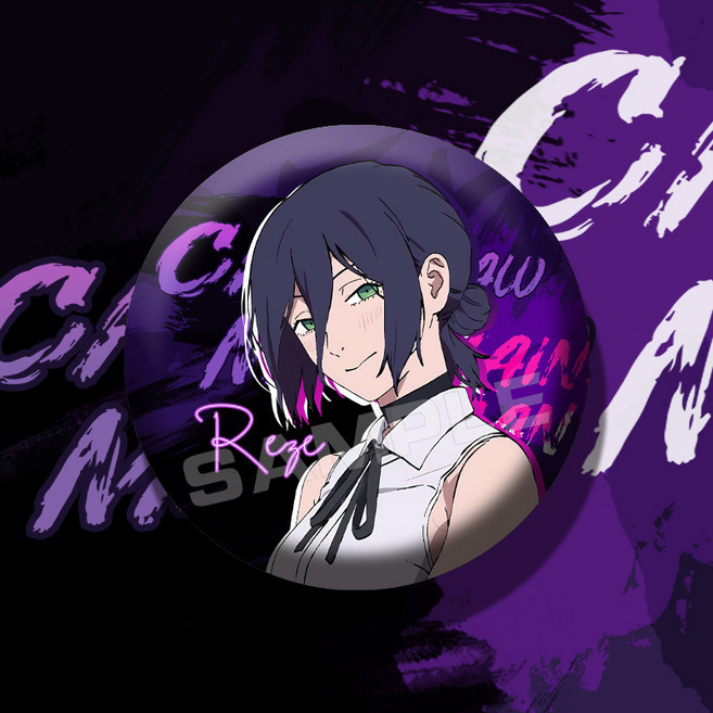 체인소맨 캔뱃지 굿즈 일본 애니 캐릭터 만화