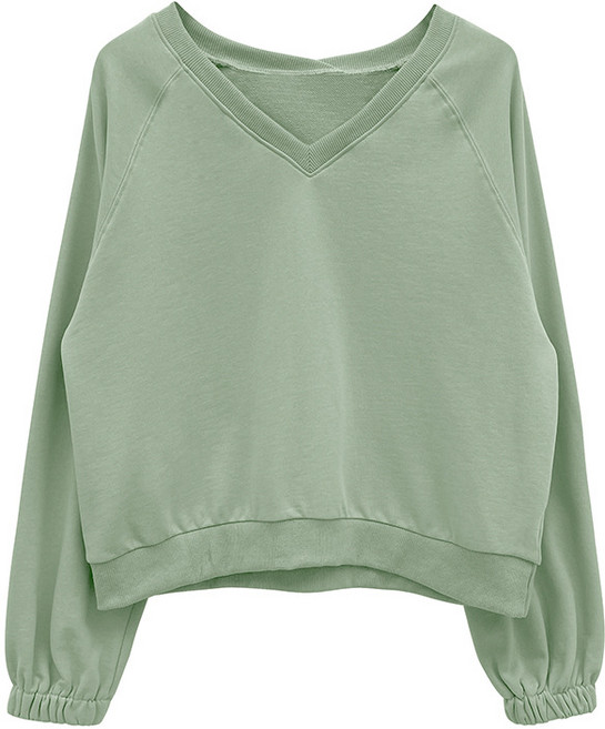 Allo Fu 13 라인 봄 새로운 작은 V 넥 풀오버 스웨터 여성 느슨한 탑 1628