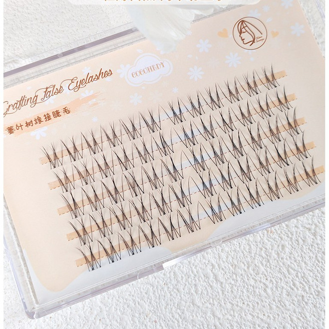 037 V형 포인트 가닥 속눈썹 극강의 내추럴 속눈섭 아이래쉬 아이돌 연장 인조 속눈썹, 1개