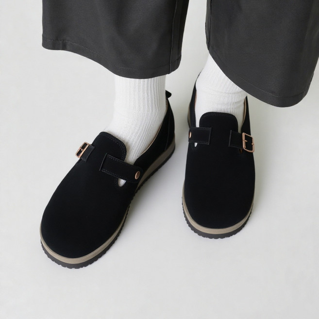 리디렉션 스웨이드 버클 모카신 쎄무 기모 발편한 가을 겨울 가벼운 캠핑 신발