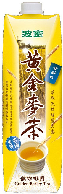 波蜜 黃金麥茶 無咖啡因 台灣, 10個, 1L