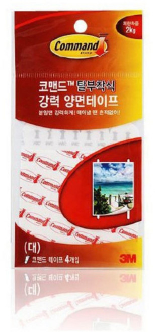 쓰리엠 코맨드 리필 테이프 대 4p, 3개