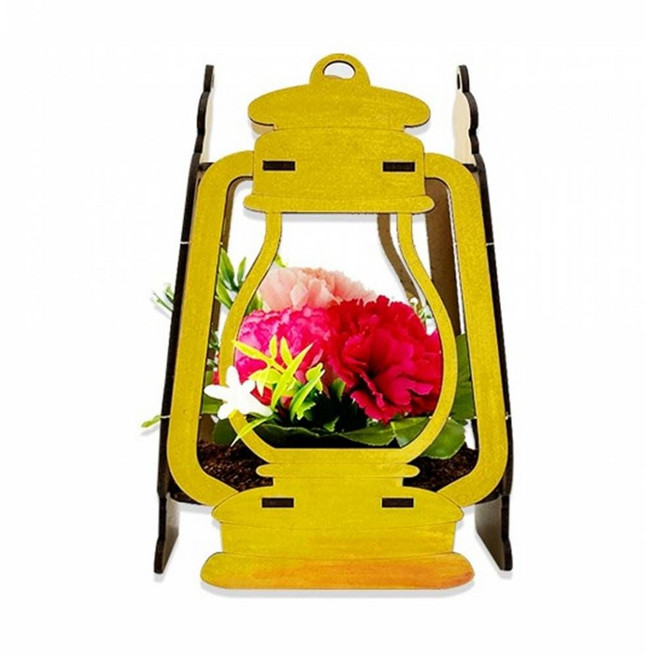 카네이션 랜턴 화분 만들기 1인세트 어버이날 스승의날 diy 키트 교구 단체 부모님 선물 선생님선물, 단품