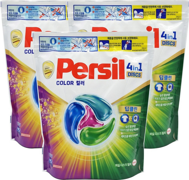 퍼실 디스크 컬러 캡슐세제, 26개입, 3개