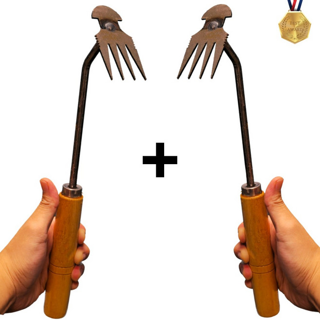 1+1 제초호미 잡초제거용 원예 제초 호미, 2개