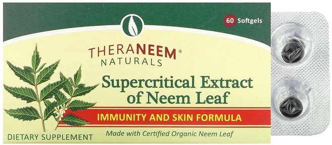 Organix South TheraNeem 내추럴 님 잎의 초임계 추출물 8mg 소프트젤 60정, OrganixSouthTheraNeem내추럴님잎의초임계, 1개 - 쿠팡