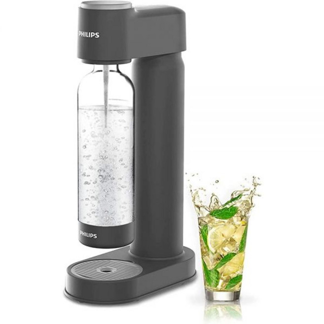 PHILIPS ADD4901GRO/37 탄산수 메이커 소다 메이커 탄산수 스트리밍 머신 1L 탄산병 셀처 탄산 워터 메이커 60L CO2 탄산기와 호환(포함되지 않음), Grey, Plastic