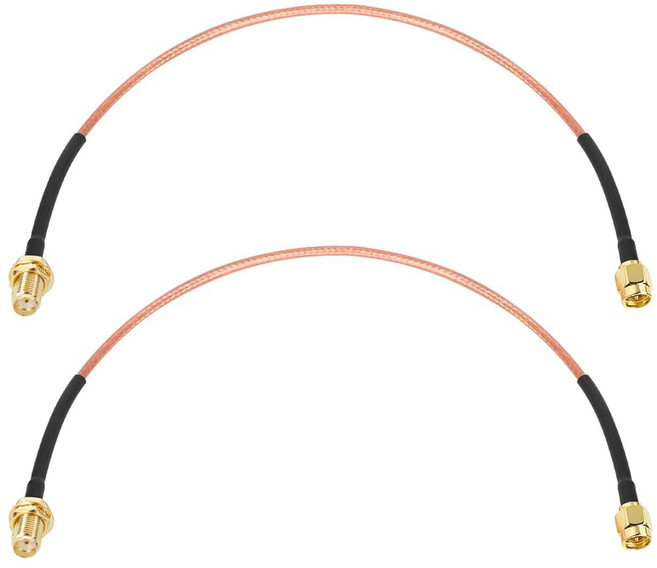 XRDS - RF SMA 케이블 1FT 남성 대 여성 벌크헤드 RG316 확장 4G LTE 라우터 셀룰러 SDR USB 동글 수신기(2PCS), 1 FT, 1개
