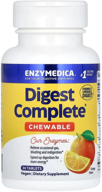 새해 첫좋은선물 Enzymedica 츄어블 Digest Complete 오렌지 30정 제대로 할인합니다, Enzymedica츄어블DigestComplete오렌지, 1개 - 쿠팡