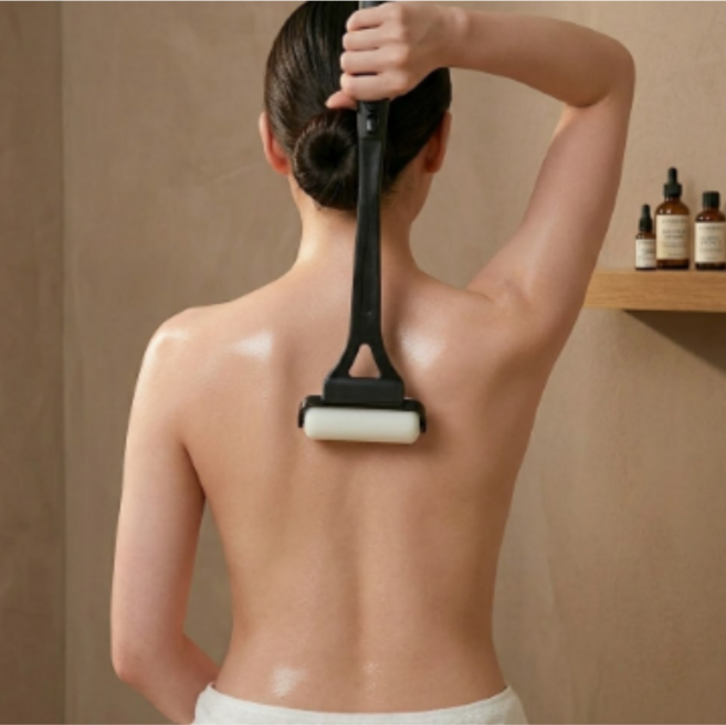 딜헤이븐 셀프 등로션바르는도구 연고 등관리, 1개, 블랙