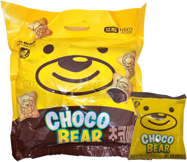 노브랜드 과자, 초코베어, 12개