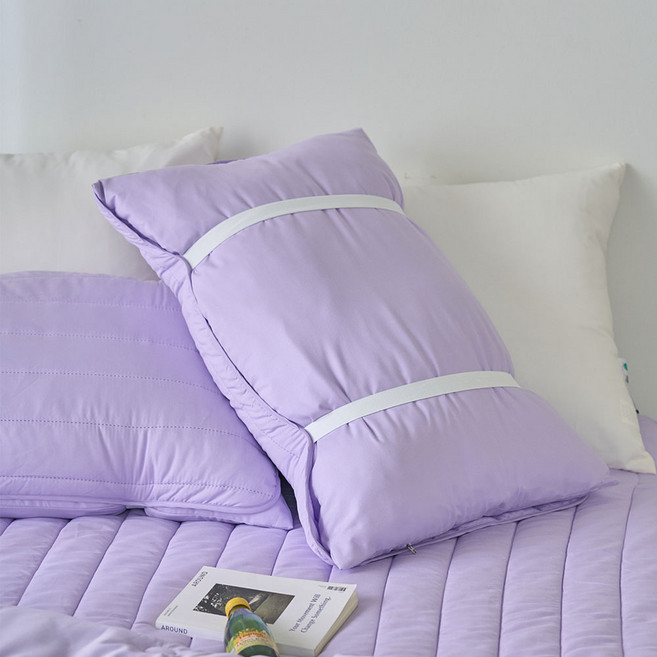 에메르 알러제로 다운필 슬로안 이중밴딩 누빔 베개커버 2개세트