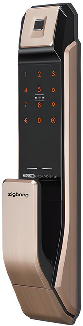 직방 푸시풀 손잡이 있음 지문 도어락, SHP-P71, 방문설치