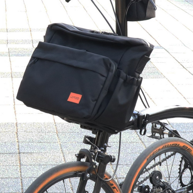 레이포드 브롬톤 미니벨로 프론트백 어반라이트-D 자전거 캐리어 가방, 블랙, 1개