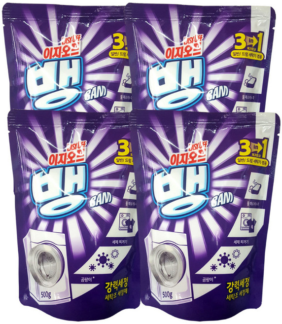 이지오프뱅 세탁조 세정제 500g, 4개