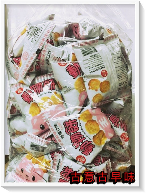 九福 動物餅 古早味 岩鹽口味 奶素 1800g, 1個