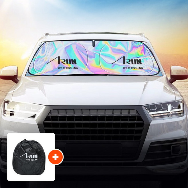 에이런 차량 햇빛가리개 자동차 앞유리 운전석 차량용, 앞유리용1P, 1개