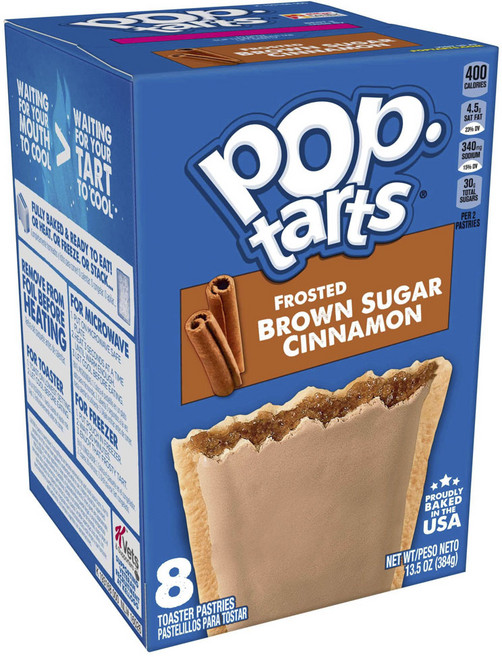 켈로그 팝 타르트 토스터 패이스트리 프로스트 브라운 설탕 시나몬 8개입, 384g, 1개