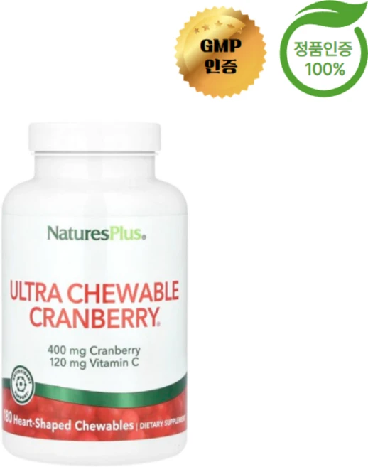 네이처스플러스 울트라 크랜베리 츄어블 180정, 1개 - 쿠팡