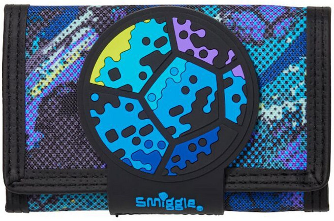 Smiggle 澳洲 藍色極速足球大號書包, 藍色極速足球錢包