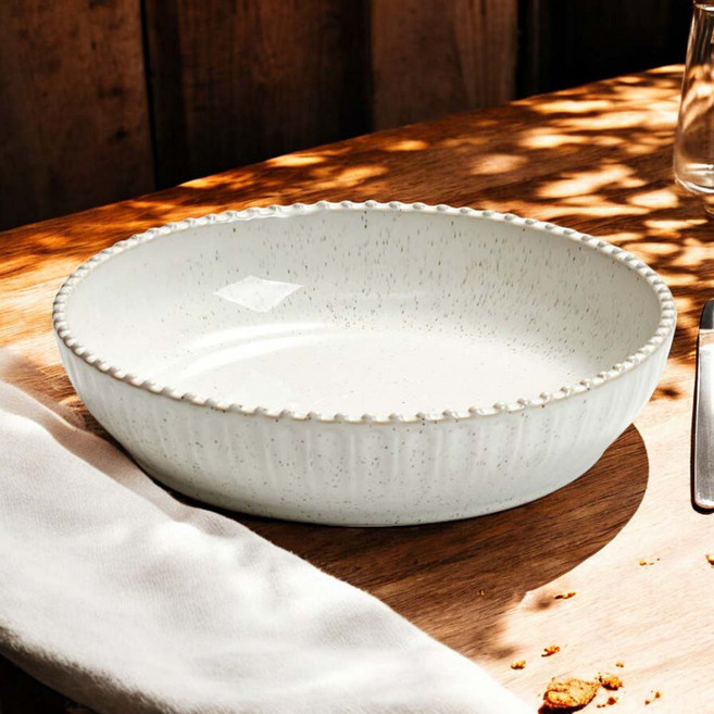오트밀 샐러드볼 미토 도자기 그릇 업소용, 1개, 없음