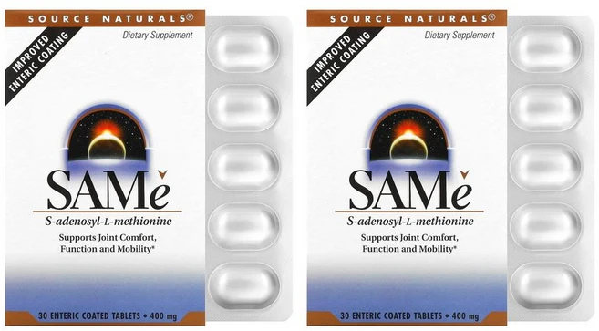 소스내추럴스 SAMe 400mg 장용성 코팅 정제 30정, 2개 - 쿠팡